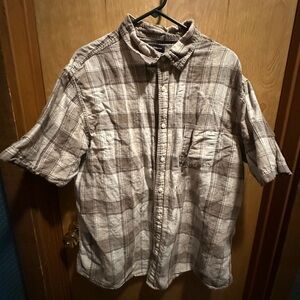 Croft & Barrow Brown Plaid Casual Shirt